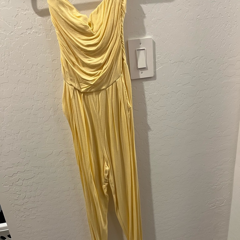 Yellow Draped Jumpsuit